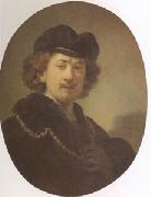 REMBRANDT Harmenszoon van Rijn Self Portrait with a Gold Chain (mk05) USA oil painting artist